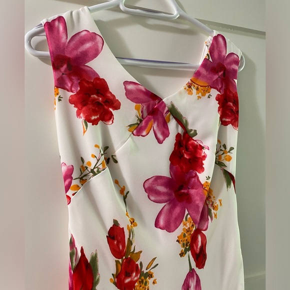 Vintage Floral Asymmetrical Slip Dress - Picture 3 of 4